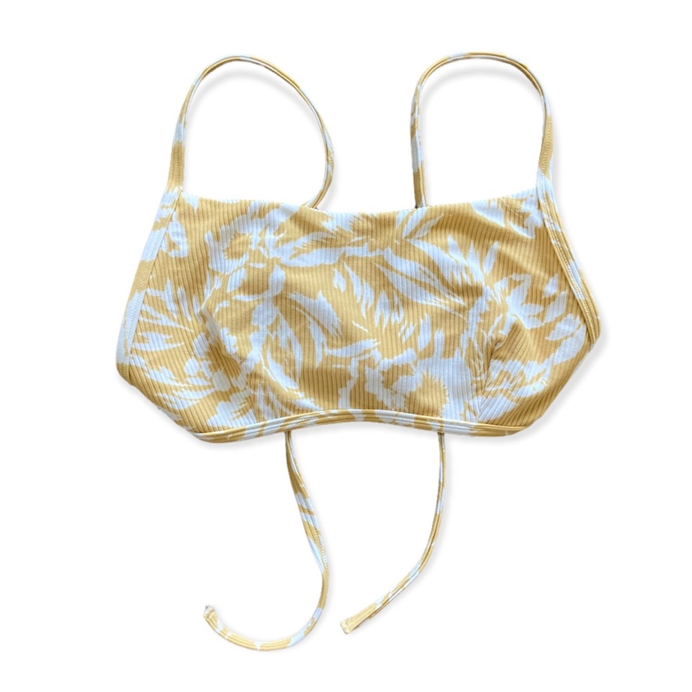 [Zulu & Zephyr] NWOT Signature Simple Printed Ribbed Bralette Top Medium